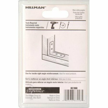 Hillman 1 x 05 in Zinc  Yellow Dichromate Corner Brace 851120